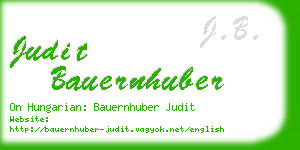 judit bauernhuber business card